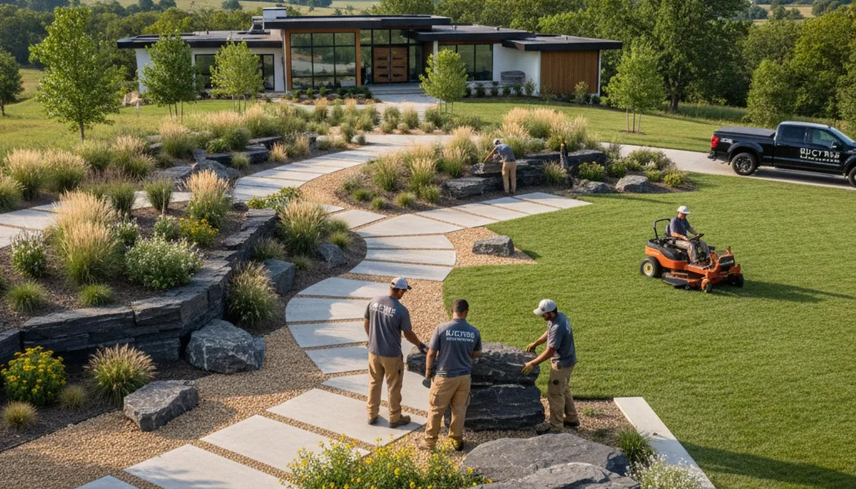 Landscape maintenance service in Olathe, KS by Lawn Care Olathe KS